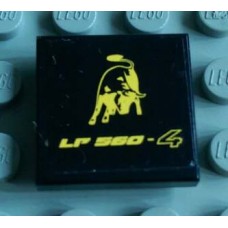 Part 3068bpb8169 Black Tile with LP 560-4 Pattern (Sticker) 
